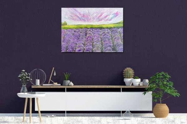 Lavendel-Abstrakte Landschaft modern-unikat